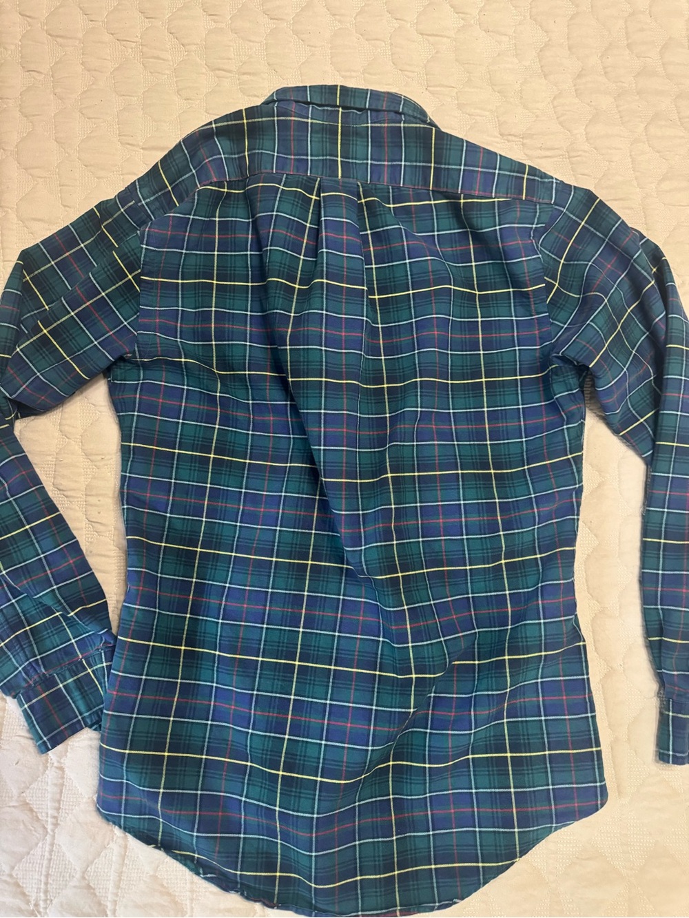 Polo by Ralph Lauren Green Plaid Button-Down Classic Vintage Shirt Small - Picture 6 of 7